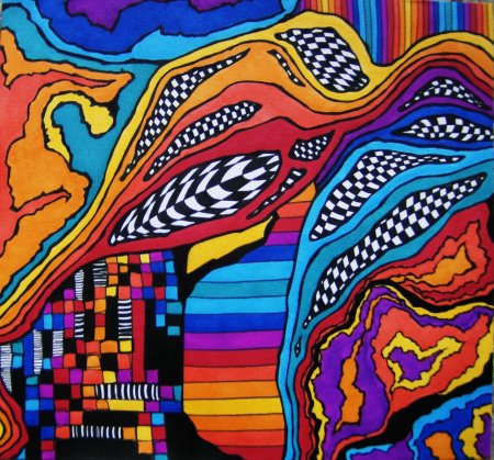 Абстрактные рисунки фломастерами