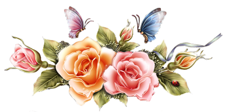 Цветы Винтажные клипарт на прозрачном фоне