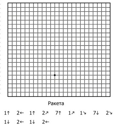 Графический диктант по стрелочкам для дошкольников