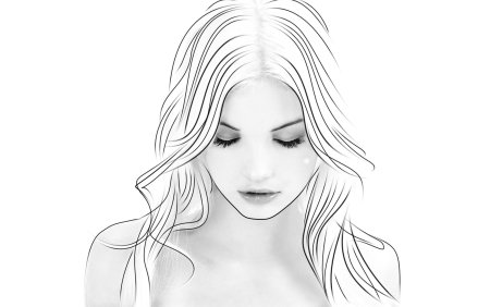 Рисунок девушки карандашом