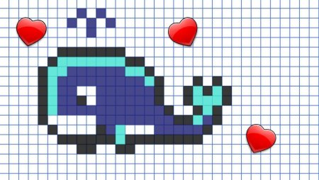 Рисунки по клеточкам маленькие