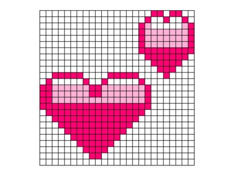 Рисование по клеточкам сердце