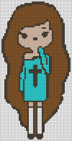 Рисунки по клеточкам девочки