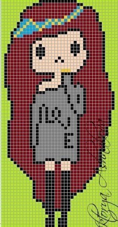 Рисунки по клеточкам девочки