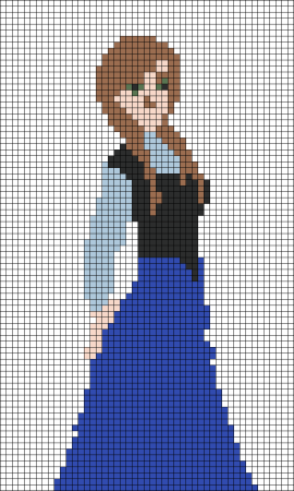 Картинки по клеточкам девушки