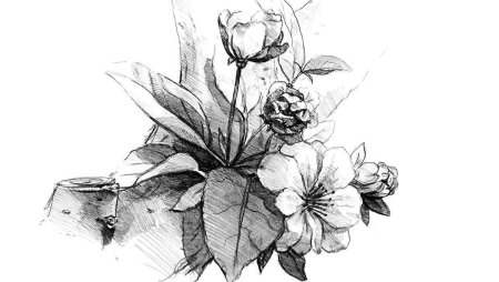 Цветы карандашом