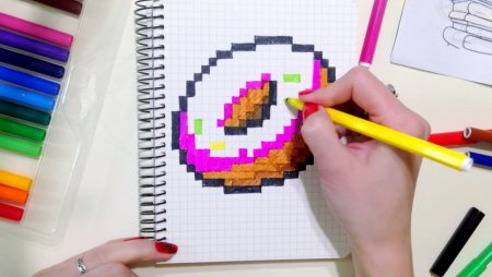 Рисунки по клеточкам фломастерами
