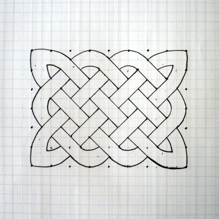Рисование по клеткам цветок