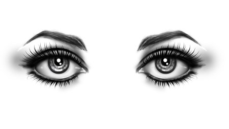 Глаза на белом фоне