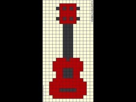 Рисование по клеточкам гитара