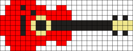 Рисунки по клеточкам гитара