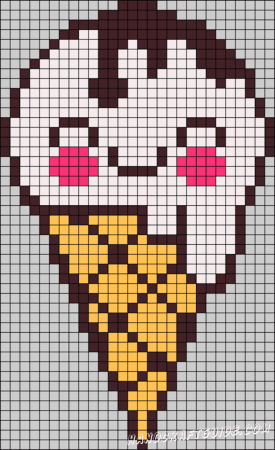 Рисунки по клеточкам мороженое