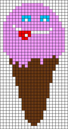 Рисунки в клеточку мороженое