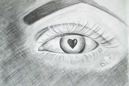 Сердце простым карандашом