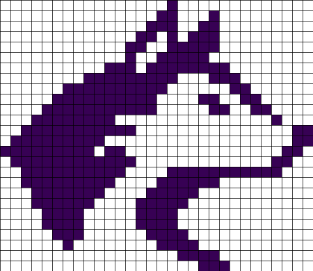 Пиксельный рисунок волка