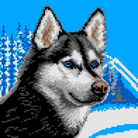 Волк по клеточкам в тетради