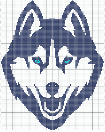 Схема вышивки крестиком волки