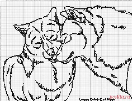 Схемы вышивки крестом волки
