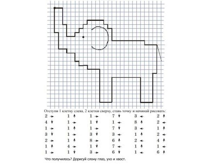 Графический диктант по диагонали для дошкольников