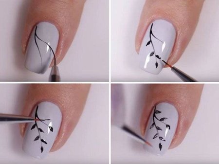Рисунки на ногтях для начинающих легкие