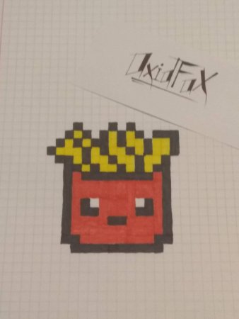 Картошка фри по клеточкам