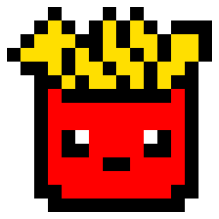 Крошка фри по клеточкам