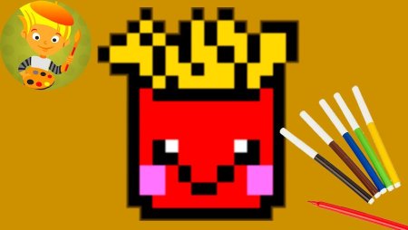 Картофель фри по клеточкам