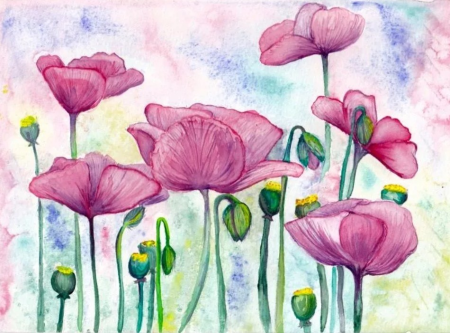 Рисование цветными карандашами и фломастерами