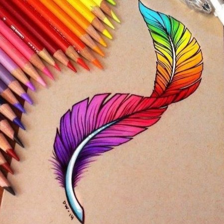 Красивые рисунки цветными карандашами