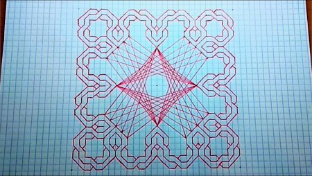 Рисунки по клеткам чёрной ручкой