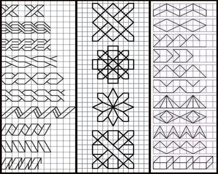 Рисунки по клеточкам карандашом
