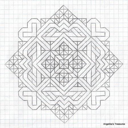 Рисование по клеточкам узоры сложные