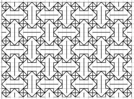 Узоры на листе в клеточку