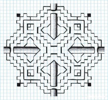 Необычные узоры по клеточкам