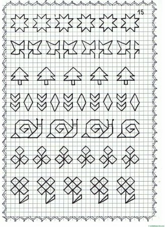 Узоры по клеточкам сложные объемные