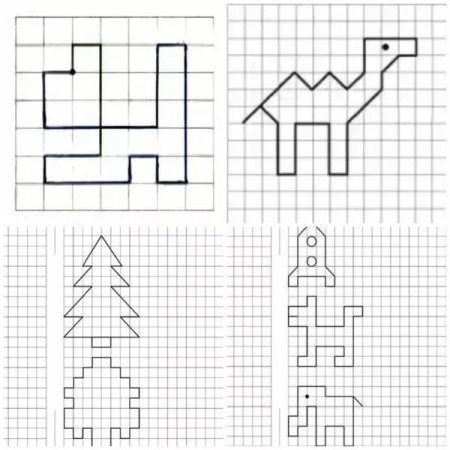 Графич диктант для дошкольников