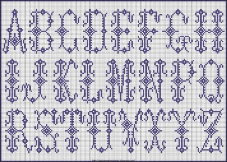 Красивые буквы крестиком