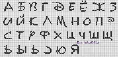 Буквы для фенечек русские