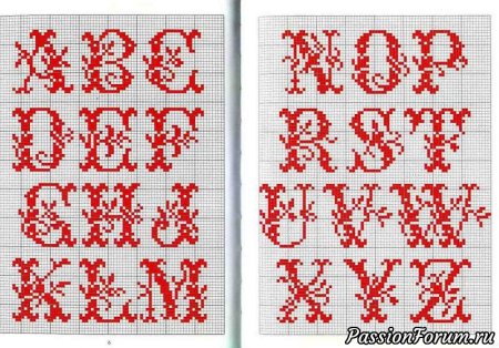 Красивые буквы в клеточку