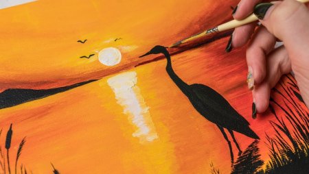 Абстракция гуашью