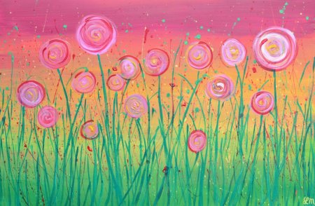 Рисунок на холсте акрилом легкий