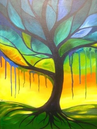 Правополушарное рисование водопад