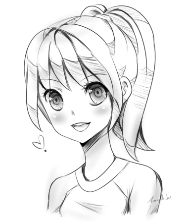 Картинки для срисовки аниме легкие