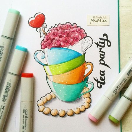 Рисование маркерами для скетчинга