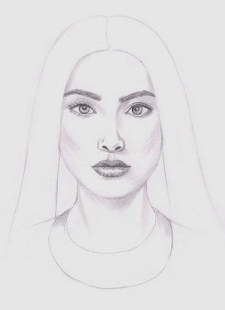 Лицо рисунок легкий