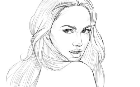 Портрет девушки карандашом