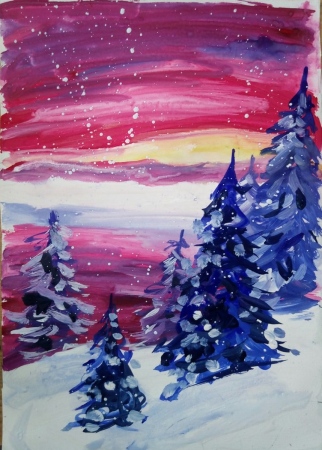 Снегирь рисунок