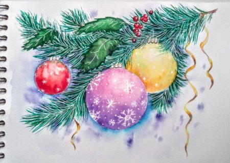 Рисование Новогодняя елка