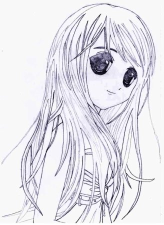 Рисунок девушки карандашом