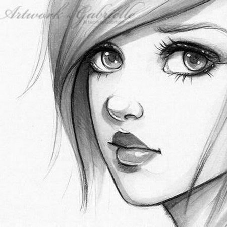 Рисование причесок карандашом